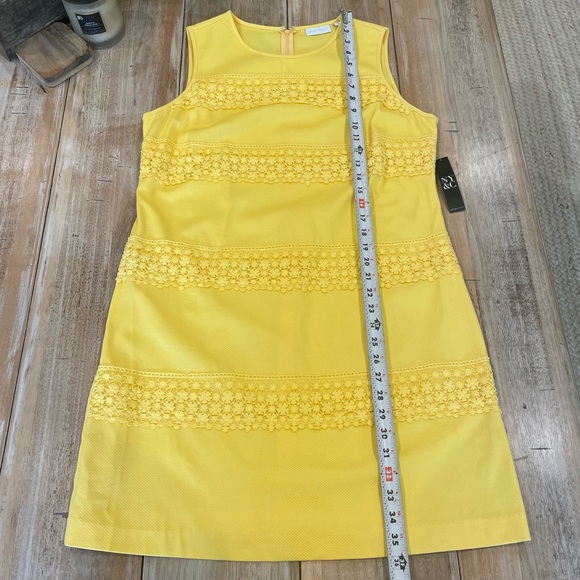New York & Company Yellow Sleeveless Sheath Dress - Picture 6 of 12
